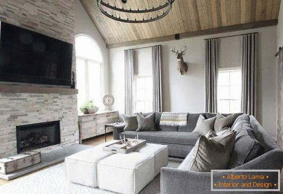 Bella stanza nella tua casa - una combinazione di materiali e stili all'interno