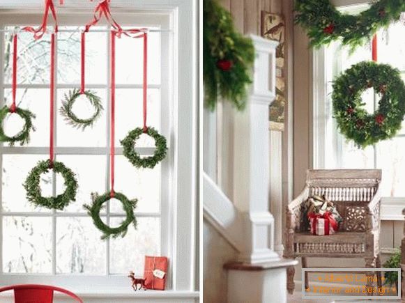 Come decorare splendidamente una finestra per il nuovo anno con ghirlande