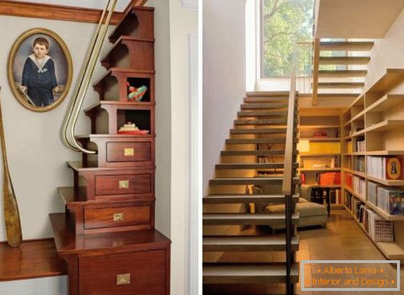 Gabinetto sotto le scale in una casa privata - foto delle migliori idee