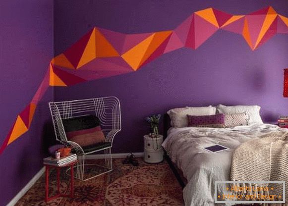 Idee per dipingere i muri in un appartamento in viola