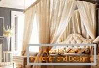 Idee creative di un baldacchino per un letto in una camera da letto: scelta di design, colore e stile