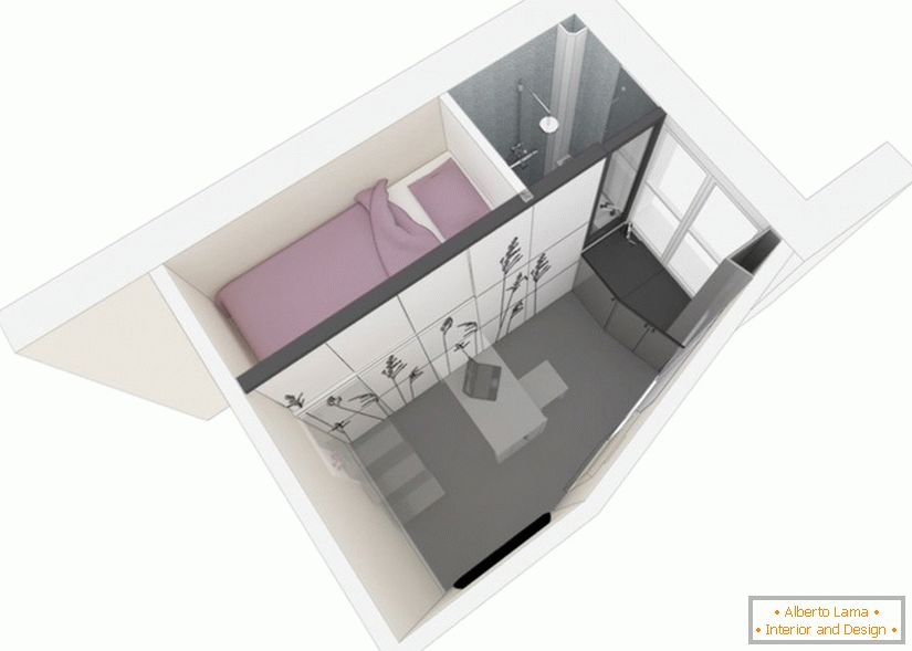 Proiezione 3D dell'appartamento