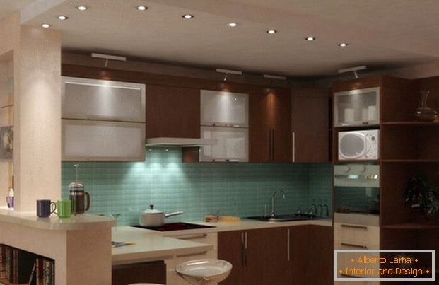progettazione di cucina moderna soggiorno