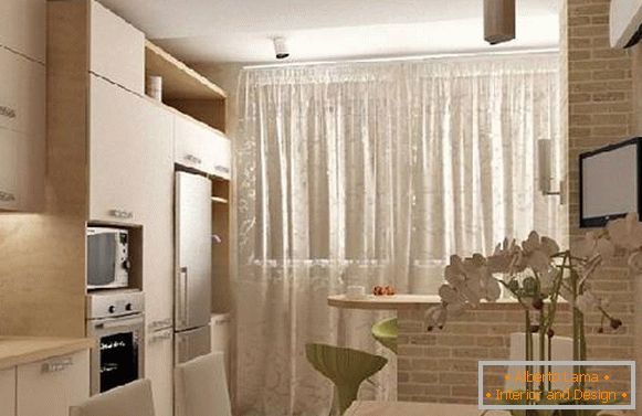 come collegare un balcone con una cucina, foto 26