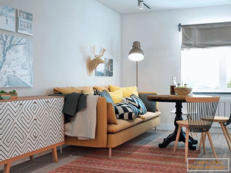 soggiorno-in-bianco-colore-con-divano-e-tavola rotonda