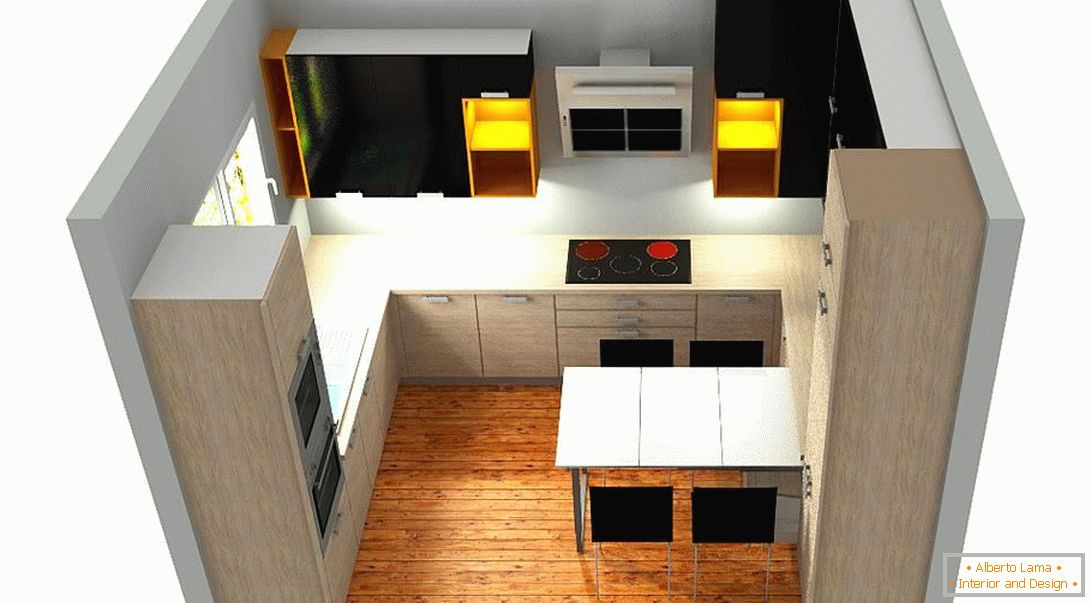 Il layout di una piccola cucina