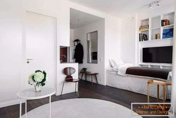 Piccoli monolocali - camera da letto di design camera da letto nella foto