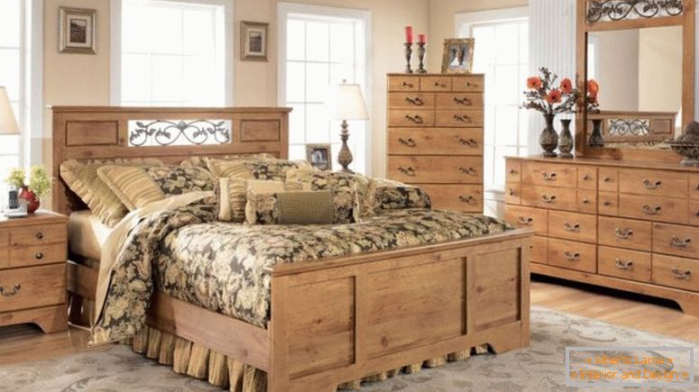 rustico-pine-camera da letto-mobili-arredamento-ideas