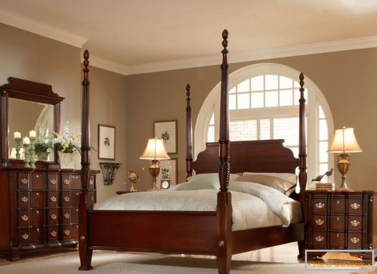 tradizionale-mogano-camera da letto-mobili