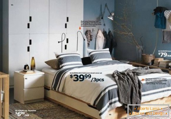 Camera da letto dal catalogo IKEA 2015