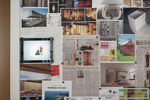 Immagini sul muro del multifunzionale appartamento-trasformatore di New York