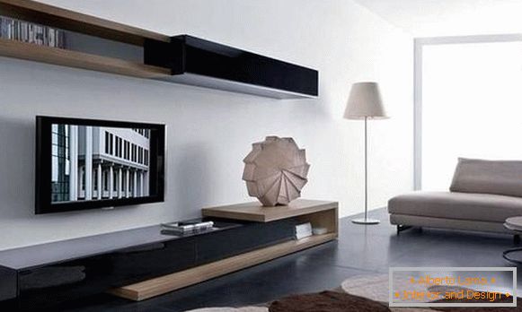 pareti modulari moderne nel soggiorno, foto 16