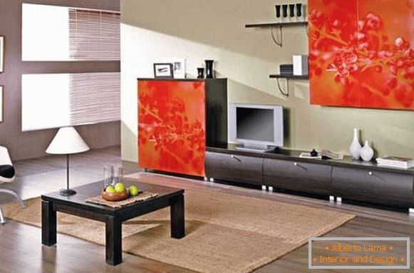 moderne pareti modulari nella foto del soggiorno, foto 17