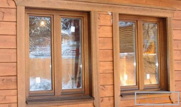 Finiture in legno per finestre all'interno della casa, foto 17