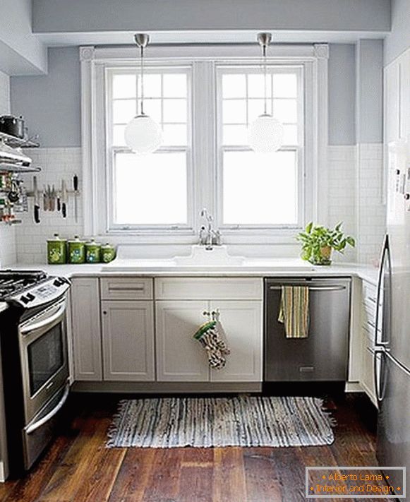 Cucina in colore bianco-grigio