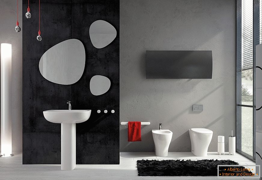 Interno di un piccolo bagno