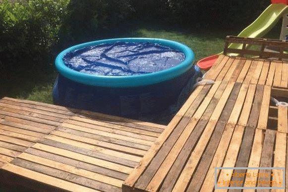Come fare una piscina gonfiabile sul sito - nella foto piscina per bambini