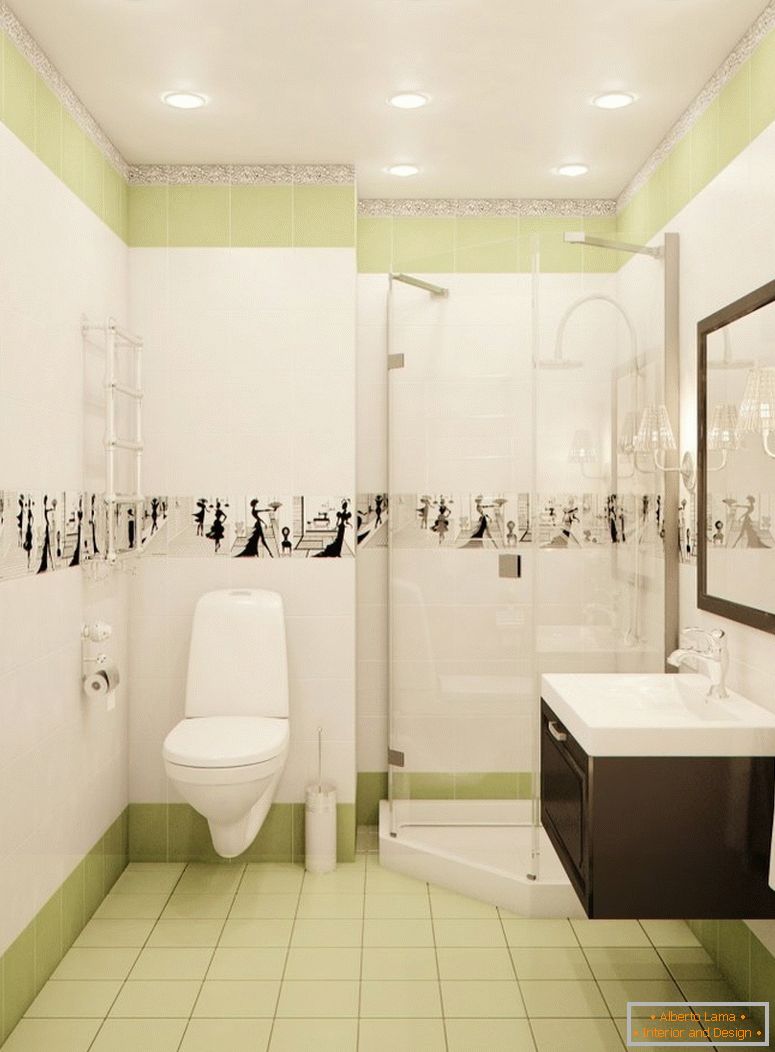 Toilette combinata con cabina doccia