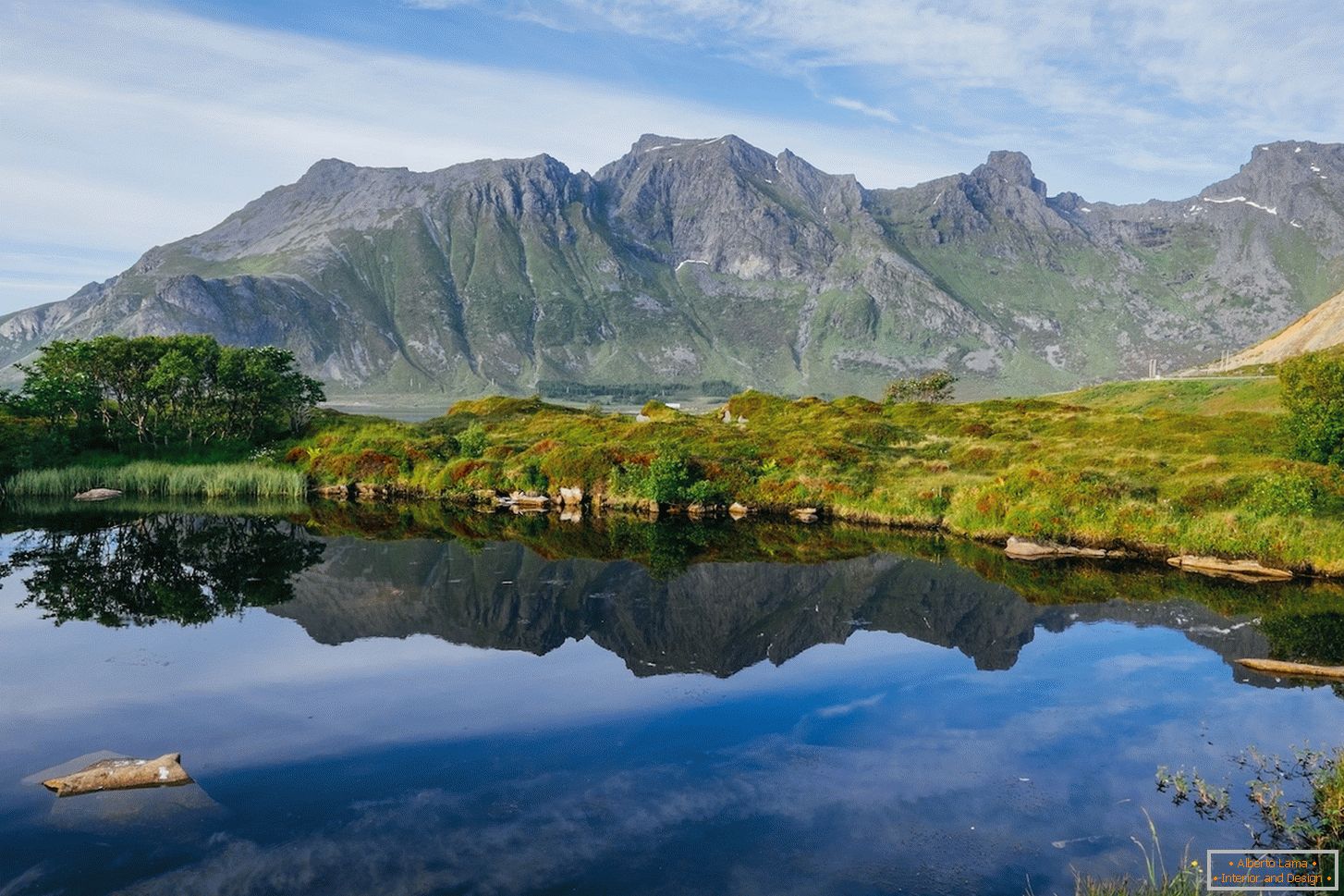 Paesaggio colorato della natura in Norvegia