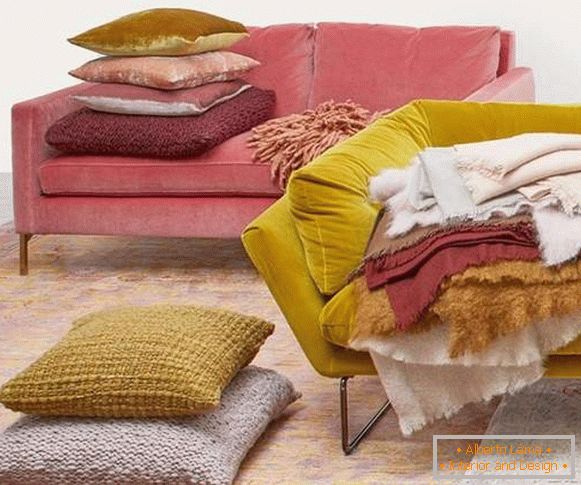 Nuove tendenze nel design d'interni 2017 - divani per soggiorno