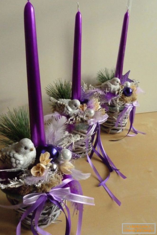 Decorazioni di candele di Capodanno, foto 40