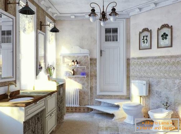 Stile tradizionale della Provenza in bagno - foto di un bagno in una casa privata