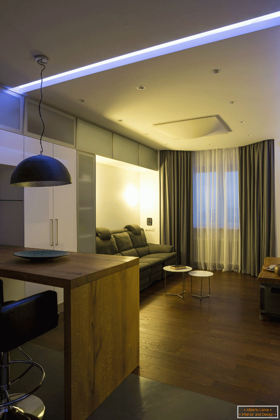 Illuminazione in un appartamento con illuminazione controllata