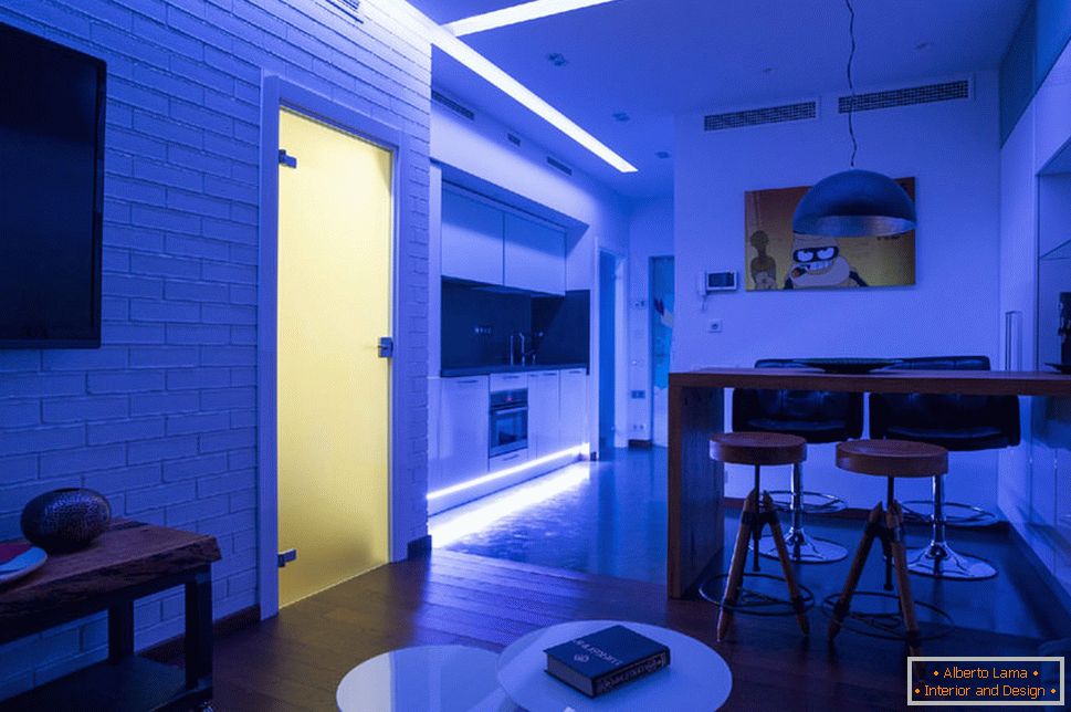 Illuminazione in un appartamento con illuminazione controllata