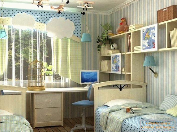 Una stanza in stile high-tech per un ragazzo in una casa di campagna nel sud della Francia.