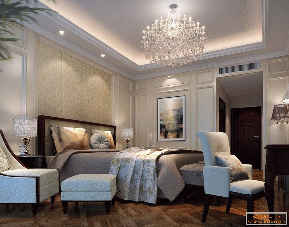 Camera da letto in stile classicista
