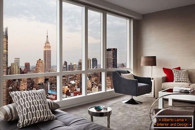 Appartamento con finestre panoramiche - foto con una splendida vista sulla città