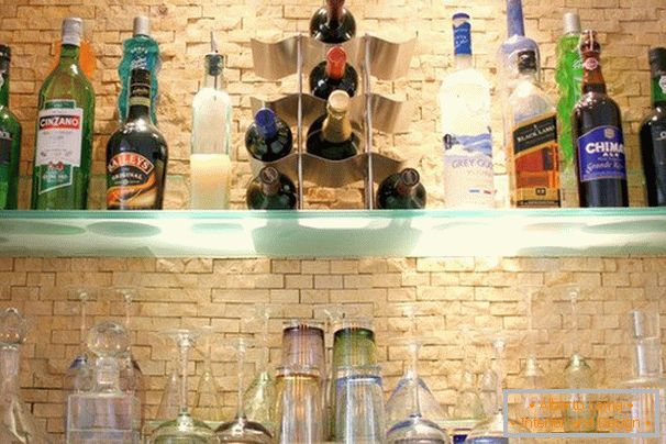 Bar in una piccola cucina accogliente