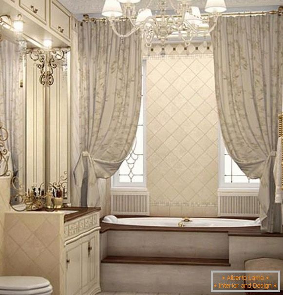 lampadario per un bagno in stile classico