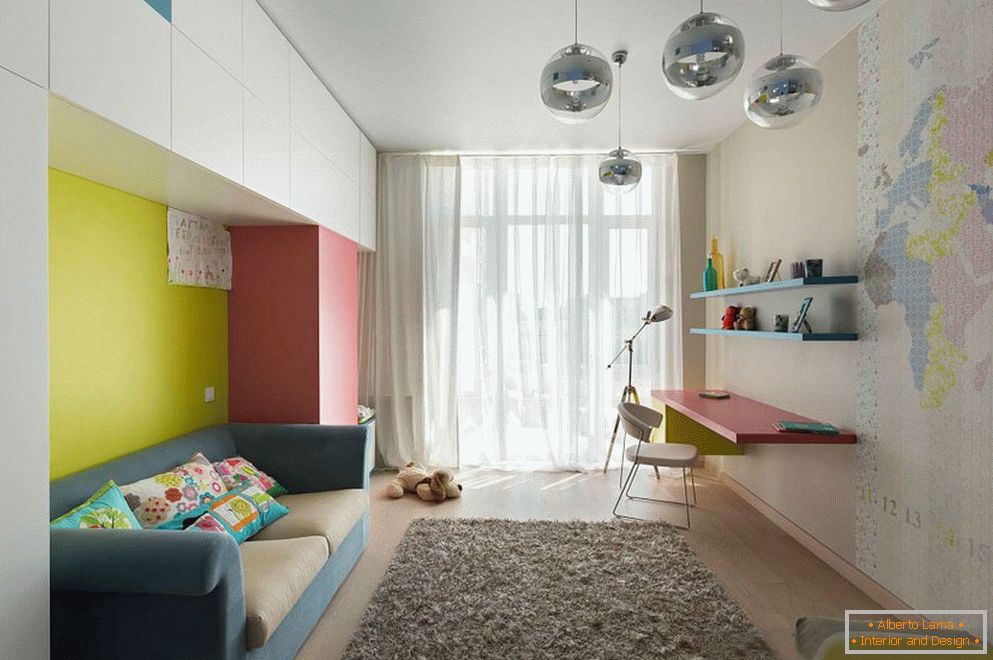 Progettazione di una stanza per bambini stretta