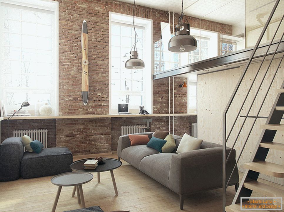 Appartamento su due livelli in stile loft