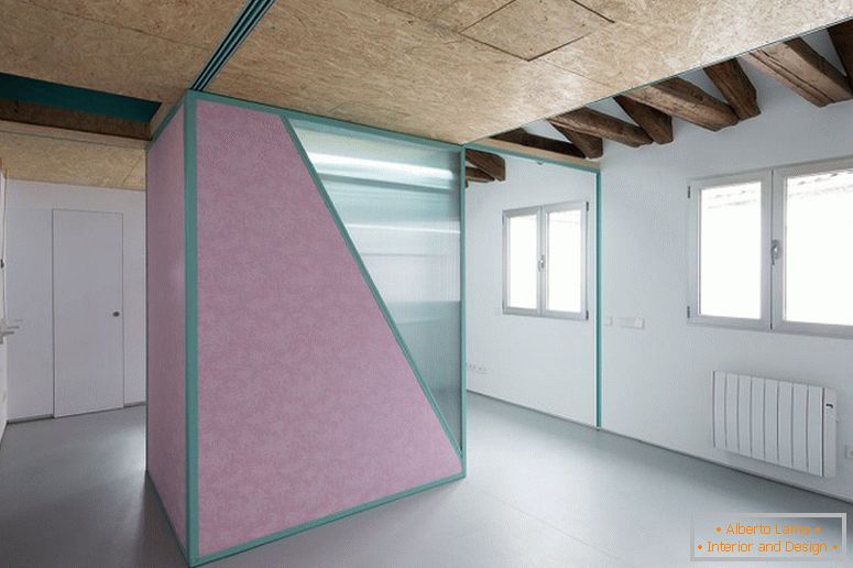 Fantastico progetto di appartamento: una stanza trasformabile in forma piegata