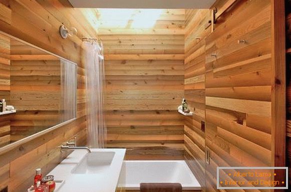 pannelli in legno, bagno