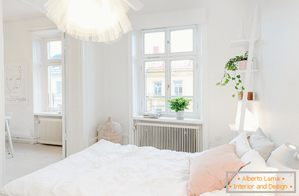 Camera da letto in stile scandinavo