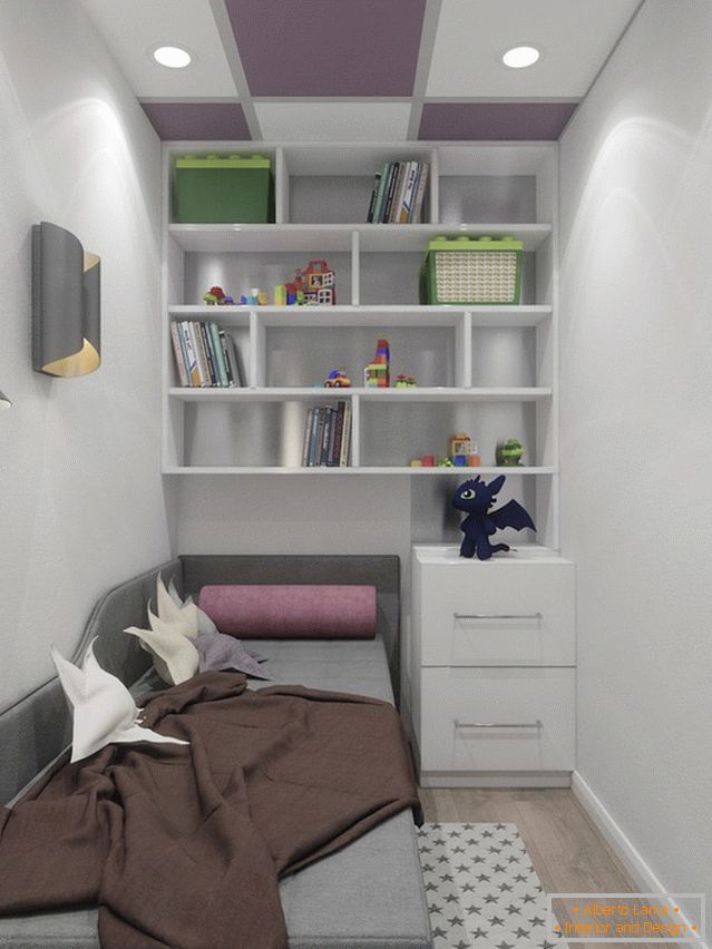 Design moderno della camera dei bambini piccoli