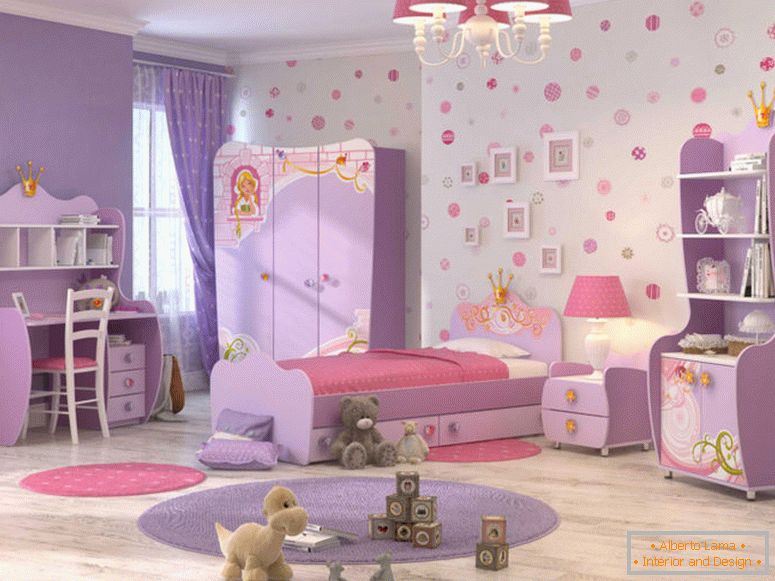 options-decoration-room per bambini in lilla-color1
