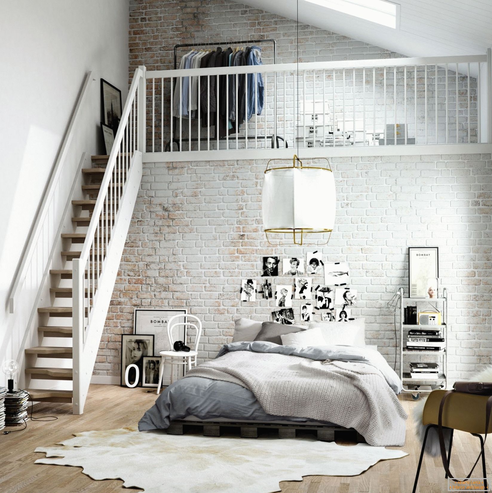 La scelta dei colori per una camera da letto in stile scandinavo