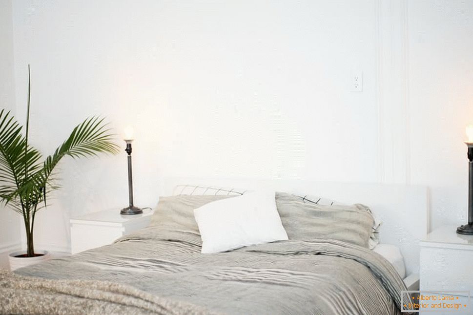 Camera da letto in stile scandinavo