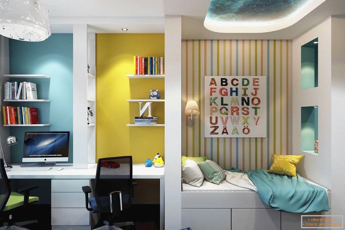 Design moderno di una stanza per bambini