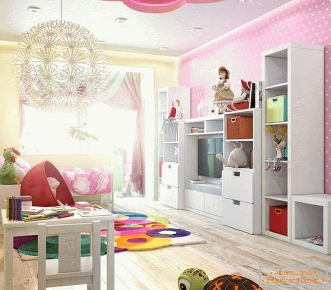 Progettazione di una stanza per bambini all'interno di un appartamento di due stanze - foto
