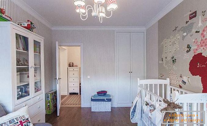 Progettazione di un appartamento di due stanze per una famiglia con un bambino - una foto di una stanza per bambini