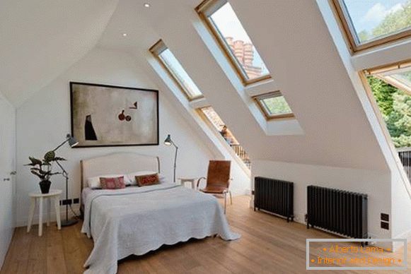 Design moderno della camera da letto in stile scandinavo