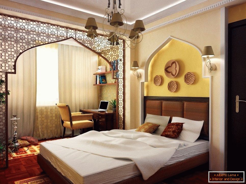 Camera da letto in stile orientale