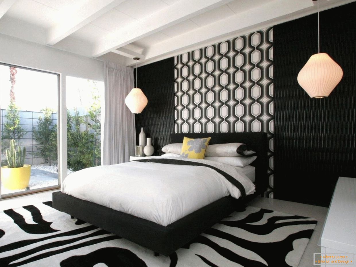 Design della camera da letto a contrasto
