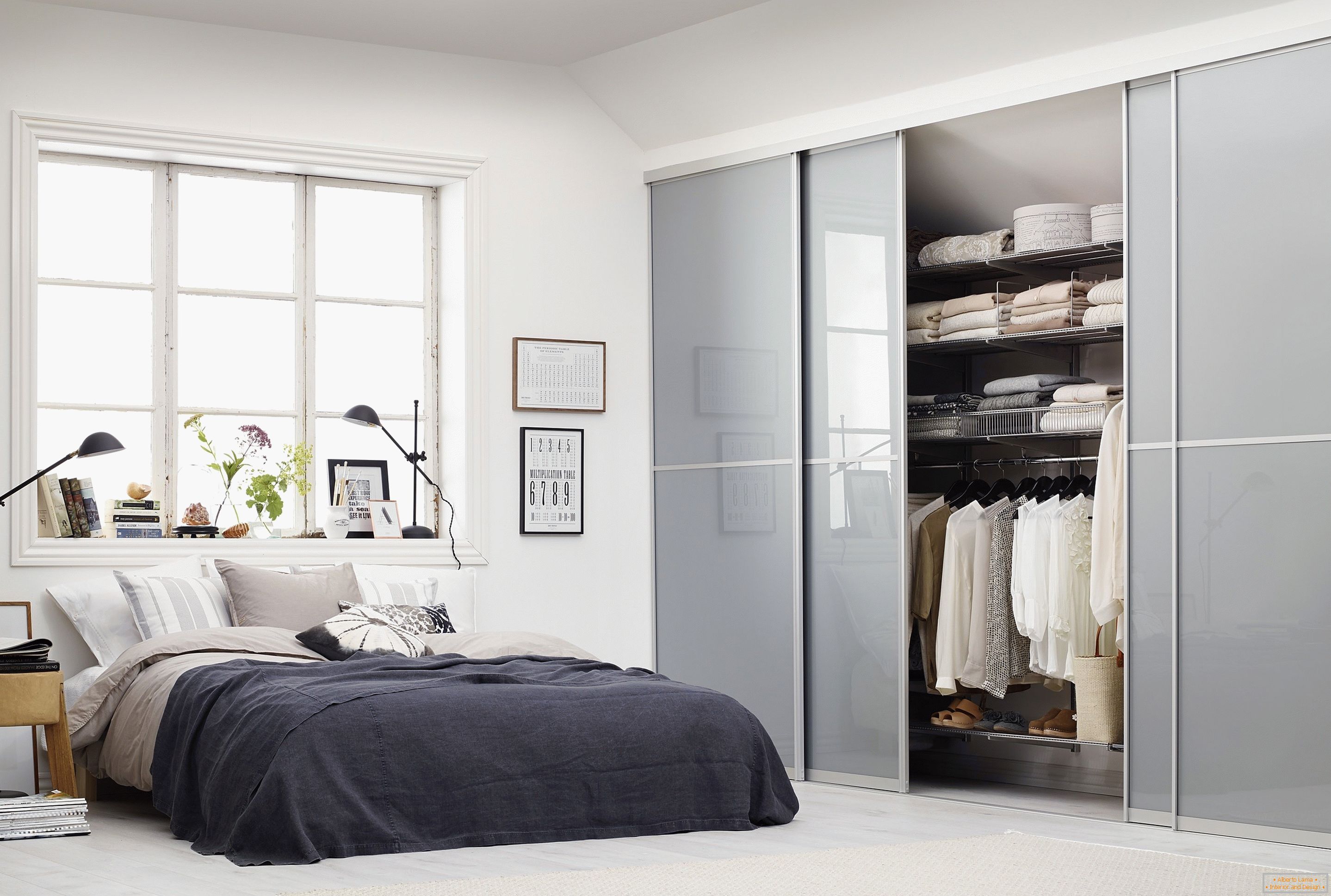 Camera da letto nello stile del minimalismo casa privata