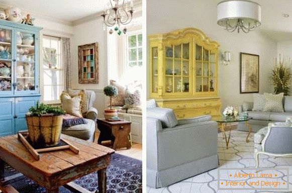 Come dipingere vecchi armadi per un soggiorno - le migliori idee